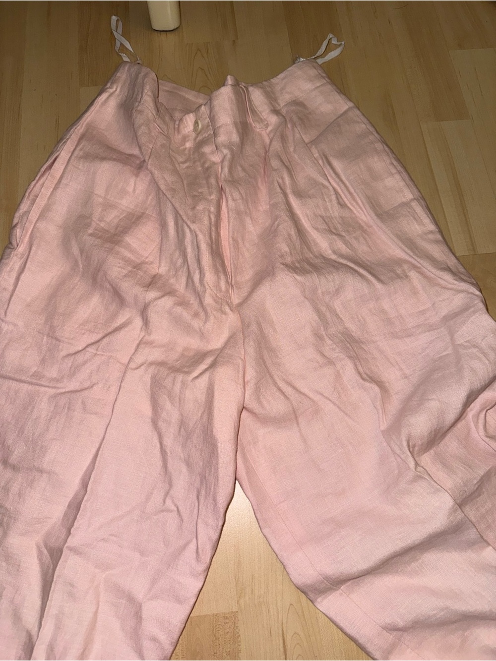 All American Basco Sportswear 100% linen pink pants